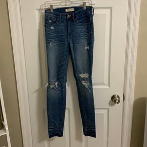 Madewell blue ripped jeans